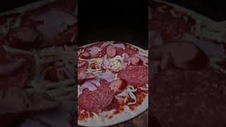 cheese kransky pepperoni and bacon pizza for dinner [upl. by Allwein357]