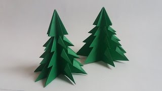 Como hacer un arbol de Navidad de papel  Christmas Tree Origami [upl. by Ariada]