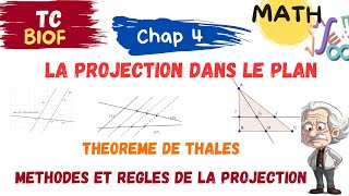 MATH TC  chapitre 4  la PROJECTION dans le plan  cours complet avec des applications [upl. by Tod]