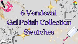 Swatching AliExpress Purchased Vendeeni Gel Polishes [upl. by Ahsinik]