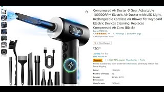 Test on PC Rechargeable Cordless Air Blower for Keyboard Electric Devices Cleaning Amazon [upl. by Bruckner464]