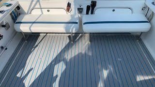 Removing old marine deck foam and glue from my boat Tips Tricks and Errors you can learn from [upl. by Richie]