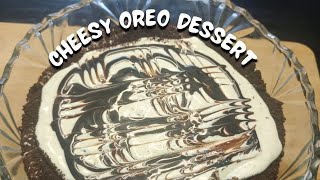 NoBake Cheesy Oreo Dessert 4 Ingredient Delight [upl. by Notlew]