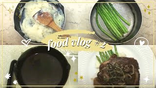 Food Vlog 2  A Steak Dinner 🥩 [upl. by Memberg330]