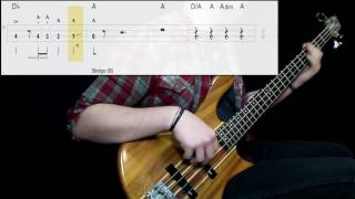 Queen  Bohemian Rhapsody Bass Cover Play Along Tabs In Video [upl. by Aielam]