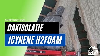 Aanbrengen van dakisolatie met Icynene H2foam Lite [upl. by Macswan]