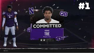 College Football 25 Road to glory 2 Star Quarterback Commits to Northwestern ep1 [upl. by Suoirtemed]