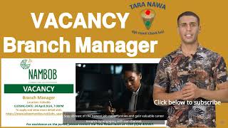 🕴️Vacancy Nambob Branch Manager Closing Date 24 April 2024 [upl. by Docia]