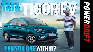 Tata Tigor EV  First Drive Review  Can You Live With It  PowerDrift [upl. by Estrellita]