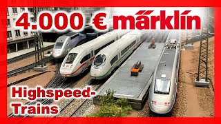 Märklin Hochgeschwindigkeitszüge auf kompakter Modellbahnanlage  4000€ TGV ICE 4 amp ICE 3 Velaro [upl. by Eisenberg]