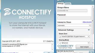 Connectify Hotspot [upl. by Bigg]