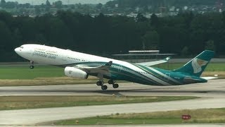 ✈ Oman Air A330343X takeoff at Zurich Airport ZRHLSZH  fullHD [upl. by Ahsilram]