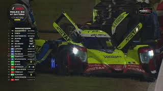 Steven Thomas LMP2 CRASH  2023 Rolex 24 Hours at Daytona [upl. by Akcinahs]