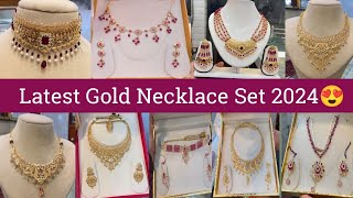 Latest Gold Necklace Set 🥰 2024Latest Necklace Designs 2024😍Gold Choker Set [upl. by Walton639]