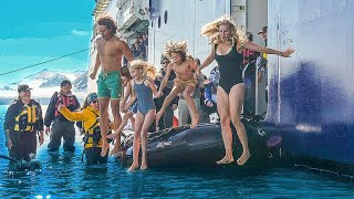 5 YR OLD DOES A FULL FAMILY POLAR PLUNGE IN THE ARCTIC OCEAN [upl. by Behrens]