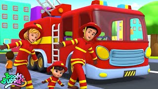 Wheels On The Firetruck Fire Brigade Song  More Rhymes for Kids [upl. by Ailliw602]