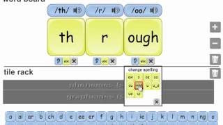 Grapheme  phoneme correspondences with the phonics teaching toolkit ough words [upl. by Deacon]