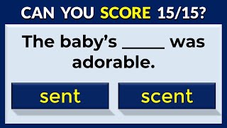 CAN YOU SCORE 1515 Homophones Quiz challenge 9 [upl. by Hanschen]