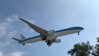 【ロサンゼルス】ロサンゼルス国際空港 KLMオランダ航空B777 RWY24R着陸 [upl. by Atiniv517]