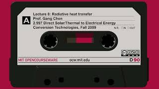 Lecture 8 Radiative heat transfer [upl. by Kcajyllib973]