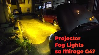 Tagalog Mitsubishi Mirage G4 Projector Fog Lights Installation and Review  Sinolyn  Lux LED PH [upl. by Anitneuq]