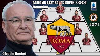 As Roma Best Squad Depth 4321 Formation Under Claudio Ranieri [upl. by Dnalyr756]