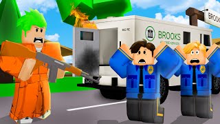 ARMORED CAR HEIST TURNED BRUTAL Brookhaven RP  Roblox [upl. by Phebe]