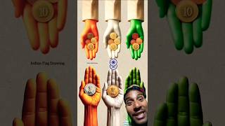 Tricolour Hand Gameplay 🟧⬜🟩 Indian Flagart independencedaycraft mehndi drawing independencedayc [upl. by Rednaskela]