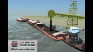 3D Technical Animation  Barge Operation [upl. by Dihsar879]