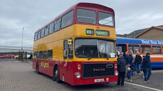 Screaming Beast Preserved Black Prince Volvo Ailsa TRR 814R Dundee Transport Museum Running day [upl. by Aititil]