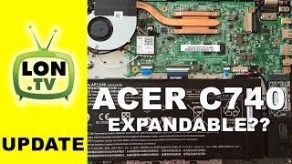 Acer c740  Upgrading  adding SSD storage is easy  RAM not so much [upl. by Guzel749]