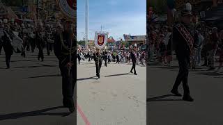 Oktoberfest Parade Bavarian Police Marching in Unity Munich Germany 22 September 2024 [upl. by Hannover186]