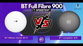 Speed Test  BT Whole Home WiFi vs BT Complete WiFi  Full Fibre 900 mb [upl. by Trammel]