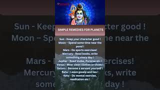 Simple Remedies For Each Planet  प्रत्येक ग्रह के लिए सरल उपाय  astrology remedies ytshort [upl. by Searby286]