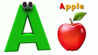 ABC Phonics Song with TWO Words  ABC Alphabet Songs  A for Apple amp A for Ant a a a a a a [upl. by Enerual]