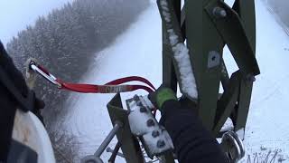 Lineman Climbing 150 ft Tower Lineman at Work [upl. by Sanyu533]