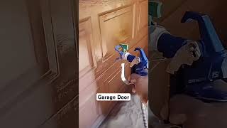 Spray Garage door foryou youtubevideos diy watchnow [upl. by Leen]