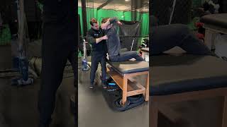 Seated Thoracic Spine Extension over quotV Grip Manual Therapy Subacromial Pain [upl. by Korney41]