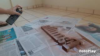 Como pintar mdf com tinta spray comofazer diy MDF [upl. by Ecyor]