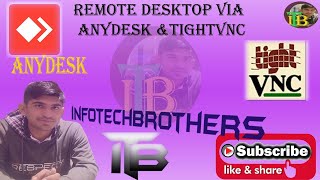 How to Use Anydesk amp TightVNC for Remote desktop Connection [upl. by Agnola788]