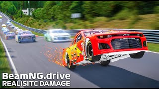 NURBURGRING Jump Compilation BUT With REALISTIC DAMAGE MODEL 14  BeamNG Drive [upl. by Ahterahs]