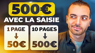 Gagner 500€ 50€ par page en tapant simplement des Noms  Gagner de l’argent sur internet [upl. by Ahsenra]