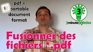 3 minute Solution  fusionner des fichiers pdf [upl. by Elenore931]