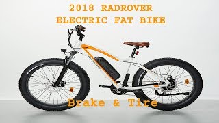 2018 RADROVER ELECTRIC FAT RAD POWER BIKE 06 Brake and Tire [upl. by Sy274]