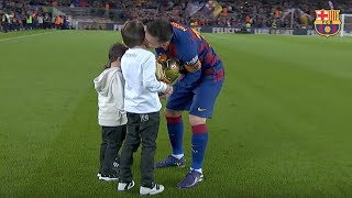 Leo Messi shares his sixth Ballon dOr with the Camp Nou [upl. by Everett]