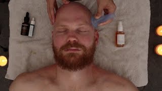 ASMR Facial Treatment facial cupping massage head scratching deep relaxation and sleep [upl. by Lars623]