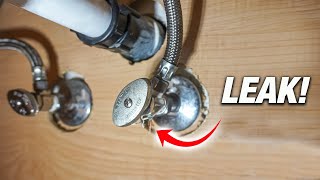 How To Fix A Leaking Water Supply Shut Off Valve EASY DIY For Beginners [upl. by Ver]