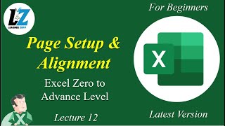 12 MS Excel for Beginners  Page Setting and Alignment  Urdu  Hindi excel microsoftlearning [upl. by Swayder]