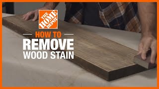 How to Remove Wood Stain  Simple Wood Projects  The Home Depot [upl. by Elam446]