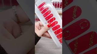 Chinese red the nail art stickers are also waterproof and strong super nicelooking manicure [upl. by Oshinski]